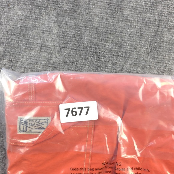 Polo Ralph Lauren Swim Trunks Large Orange Solid Cargo Pockets Pony Logo Mesh... - Picture 10 of 10